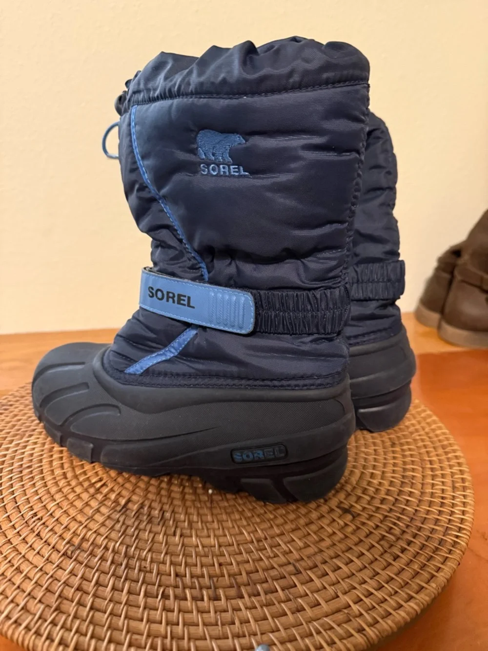 Sorel Kids Winter Boots in Navy and Light Blue